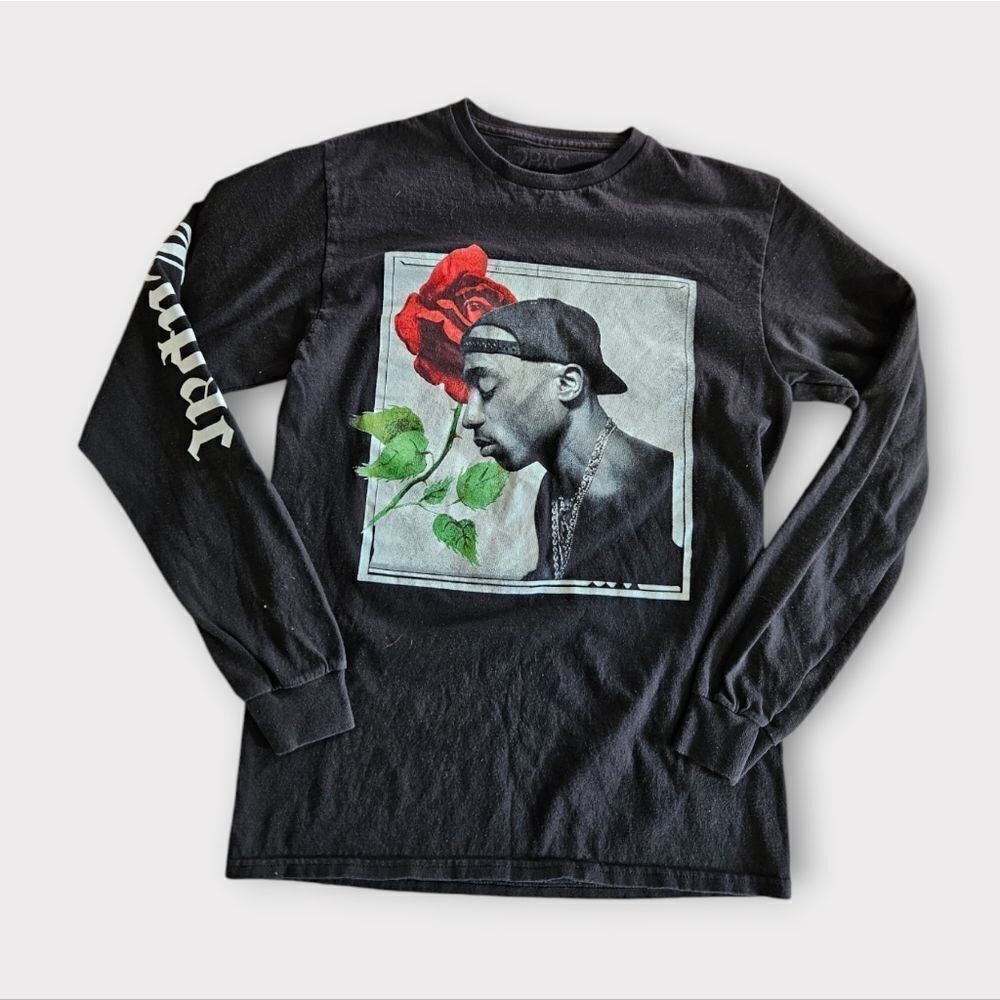 Official 2Pac The Rose That Grew From Concrete Long Sleeve T-Shirt Graphic Tee S
